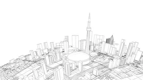 3d city sphere. Vector rendering of 3d Ilustración de archivo