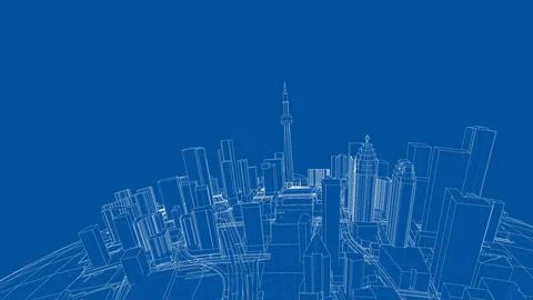 3d city sphere. Vector rendering of 3d Ilustración de archivo