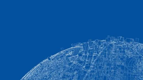 3d city sphere. Vector rendering of 3d Ilustración de archivo