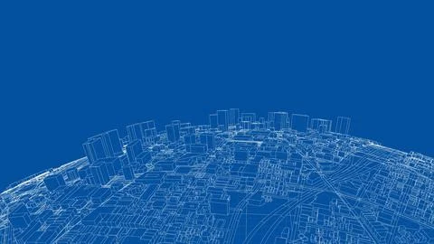 3d city sphere. Vector rendering of 3d Ilustración de archivo