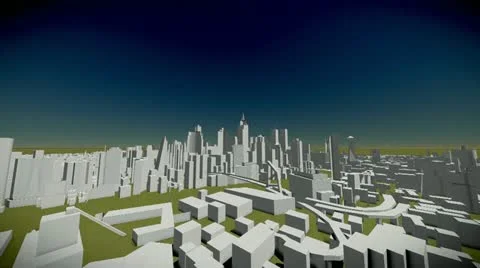 3D city view Video stock 20442567