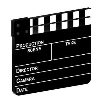 3d clapper board 2 Stock Illustration