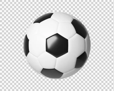 3d Classic black and white soccer ball イラスト素材