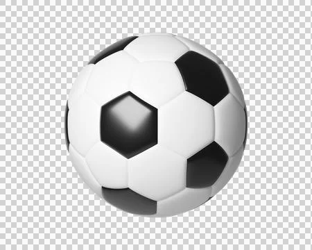 3d Classic black and white soccer ball Ilustración de archivo