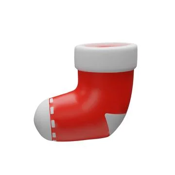 A 3D classic Christmas stocking Stock Illustration