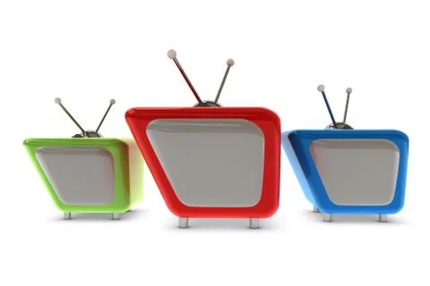 3d classic tv Stock Illustration