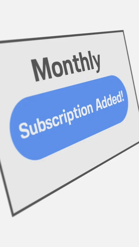 3D Clicking Monthly Subscription Payment Button Vertical British Pound Version Stock Footage 348675775