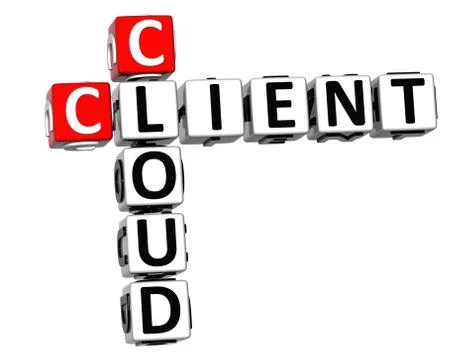 3d client cloud crossword イラスト素材