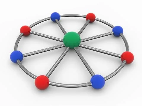 3d client server network Stock Illustration