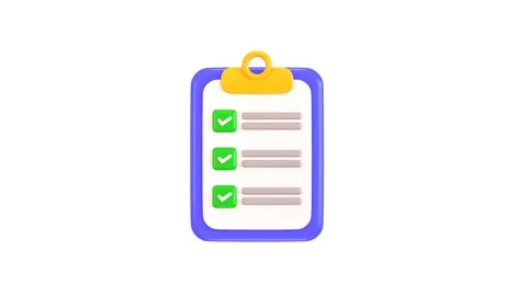 3d clipboard with checkmark todo list animation concept of business task Stock Footage 312117813
