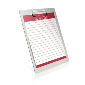 3d clipboard - To Do List Stock Illustration