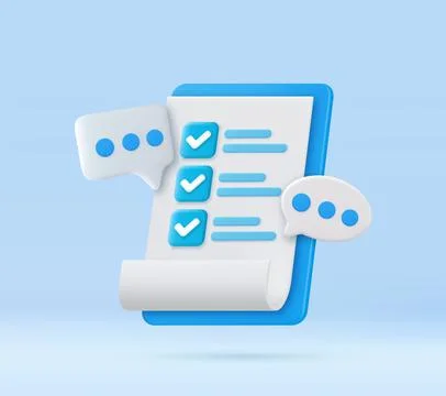 3d clipboard task plan Stock Illustration