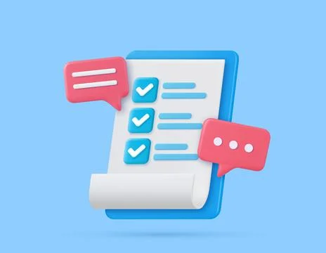 3d clipboard task plan management Stock Illustration