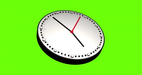 3d Clock Animation With Moving Time Poin 