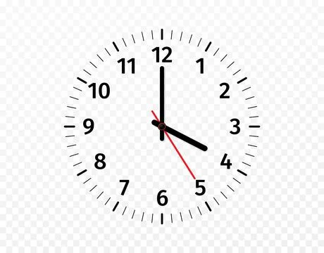 3d clock face arrow, transparent background. Hours, minutes and second hand o イラスト素材