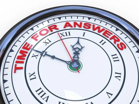 3d clock - time for answers イラスト素材