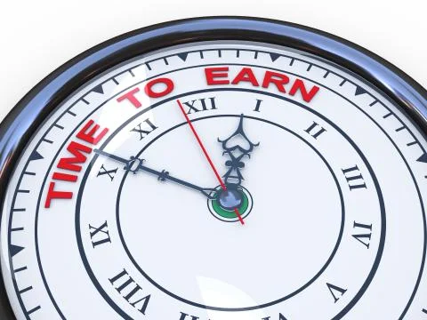 3d clock - time to talk Stock Illustration