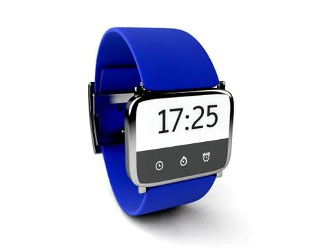 3D Clock on a white background Stock Illustration