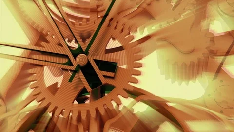 3d clockwork gear animation with glows Vídeos de archivo 111749363