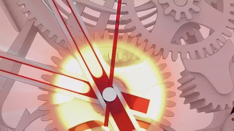 3d clockwork gear animation purple color Vídeos de archivo 111749283