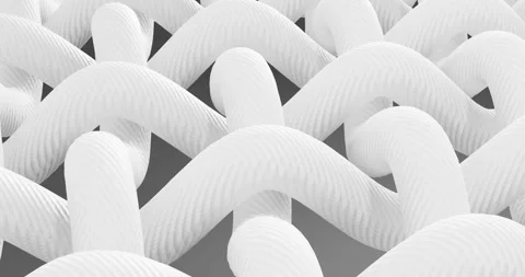 3d close-up animation showing the ordered structure of white intertwined fib Stock Footage 335827078