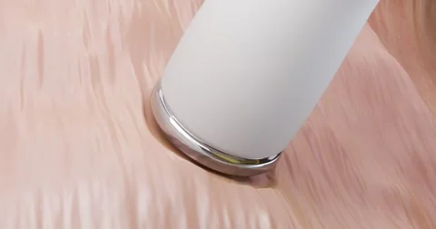 3D close-up shows a cosmetic procedure on the skin Stock Footage 333769422