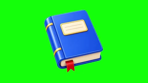 3D Closed Book Icon Rising Animation Green Screen Education Motion Graphic Stock Footage 339277637