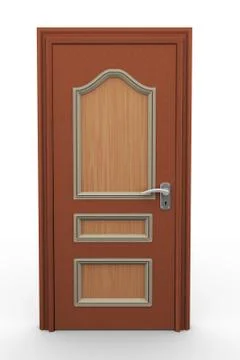 3d closed door Stock Illustration