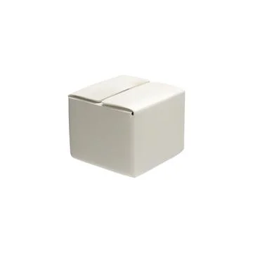 3d closed gray box made of thick cardboard. Stock Illustration