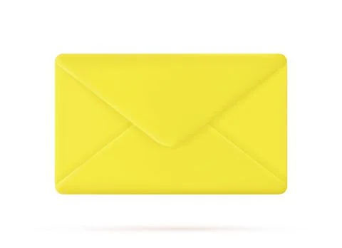 3d closed mail envelope icon Stock Illustration