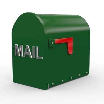 3d closed mailbox Stock Illustration