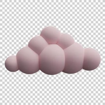 3d cloud. 3d rendering illustration. Stock Illustration