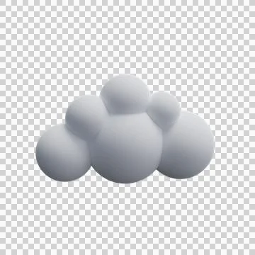 3d cloud. 3d rendering illustration. 스톡 일러스트