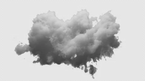 3D Cloud with alpha channel and looping animation Video stock 260386263