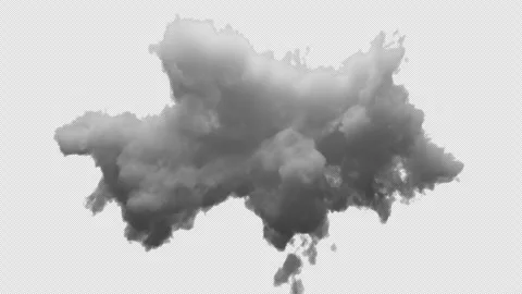 3D Cloud with alpha channel and looping animation Video stock 260386826