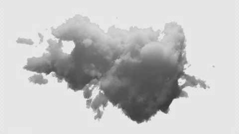 3D Cloud with alpha channel and looping animation Video stock 260387954