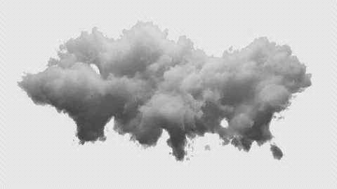 3D Cloud with alpha channel and looping animation Video stock 260915624