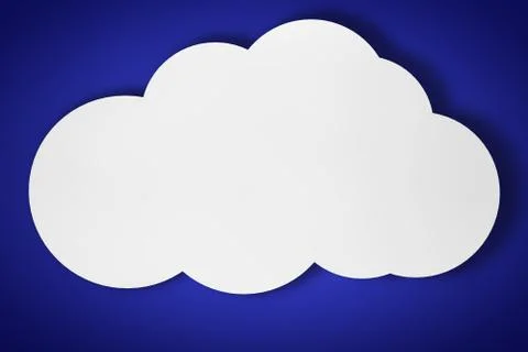 3d cloud on a blue background Stock Illustration