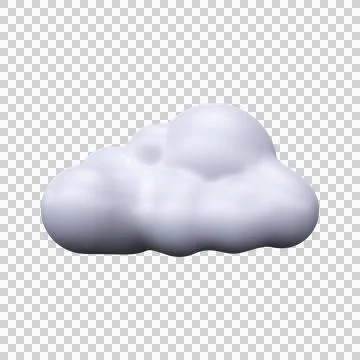 3d cloud in cartoon style. Stock Illustration