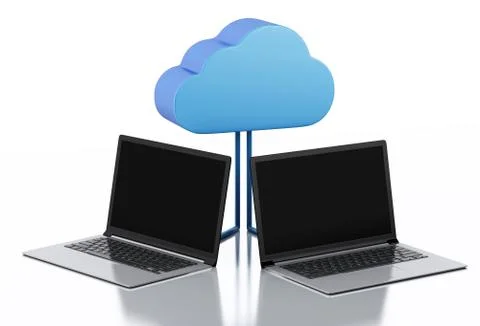 3d Cloud computing concept Illustrazione stock