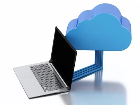 3d Cloud computing concept Stock Illustration