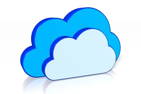 3D cloud computing concept Stock Illustration