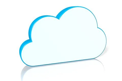 3D cloud computing concept Illustrazione stock