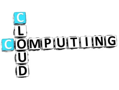 3d cloud computing crossword Stock Illustration