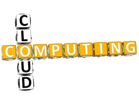 3d cloud computing crossword Stock Illustration