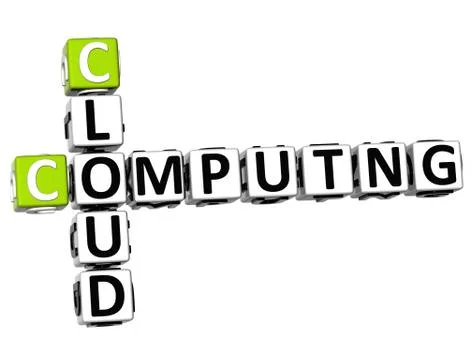 3d cloud computing crossword Stock Illustration