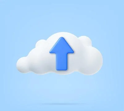 3d Cloud Computing Symbol 스톡 일러스트
