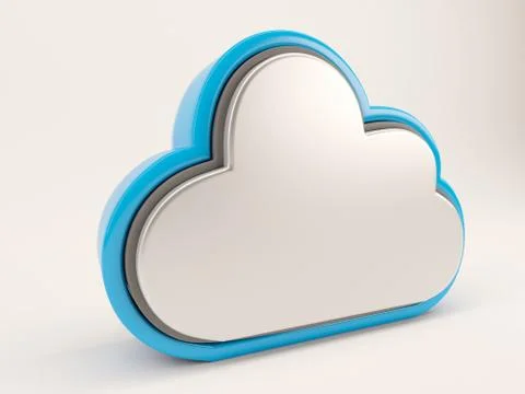 3D Cloud Drive Icon Illustrazione stock