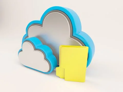 3D Cloud Drive Icon Stock Illustration