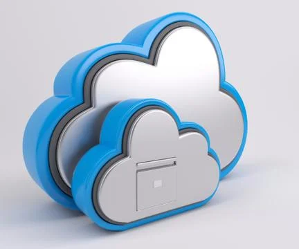 3D Cloud Drive Icon Illustrazione stock